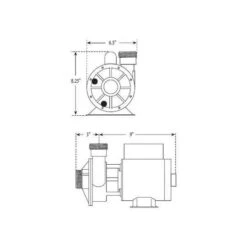 Waterway - 3410030-1E Iron Might 1/15HP Single-Speed Circulating Spa Pump 48-Frame 115V -Pure Pools Store 15HP Single Speed Circulating Spa Pump 48 Frame 115V 2
