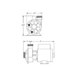 Waterway - 3410030-1E Iron Might 1/15HP Single-Speed Circulating Spa Pump 48-Frame 115V -Pure Pools Store 15HP Single Speed Circulating Spa Pump 48 Frame 115V 5