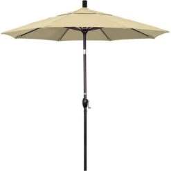 7.5 Ft Market Umbrella Bronze/Hunter Green -Pure Pools Store 2 ft Market Umbrella with Bronze Aluminum Pole 170