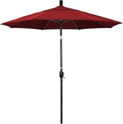 7.5 Ft Market Umbrella Bronze/White -Pure Pools Store 2 ft Market Umbrella with Bronze Aluminum Pole 187