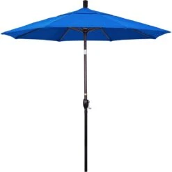 7.5 Ft Market Umbrella Bronze/White -Pure Pools Store 2 ft Market Umbrella with Bronze Aluminum Pole 198