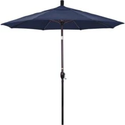7.5 Ft Market Umbrella Bronze/Antique Beige -Pure Pools Store 2 ft Market Umbrella with Bronze Aluminum Pole 51