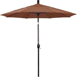7.5 Ft Market Umbrella Bronze/Antique Beige -Pure Pools Store 2 ft Market Umbrella with Bronze Aluminum Pole 57