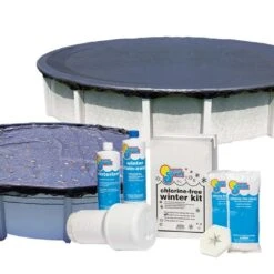 24' Round Economy Above Ground Winter Pool Cover 8-Year With Leaf Net And Chemical Closing Kit Bundle -Pure Pools Store 24 Round Economy Above Ground Winter Pool Cover 8 Year with Leaf Net and Chemical Closing Kit Bundle 4