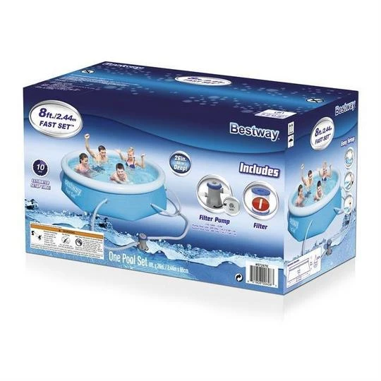Bestway - 8 Ft X 26 In Fast Set Inflatable Pool Set 2 Bestway - 8 Ft X 26 In Fast Set Inflatable Pool Set - Image 2