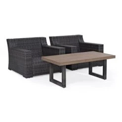 Crosley - Beaufort 3-Piece Wicker Set -Pure Pools Store Beaufort 3 Piece Wicker Set 3