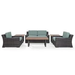 Crosley - Beaufort 6-Piece Wicker Set -Pure Pools Store Beaufort 6 Piece Wicker Set 7