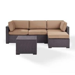 Crosley - Biscayne Mist 4 Piece Wicker Set With Loveseat, Corner Chair, Ottoman And Coffee Table -Pure Pools Store Biscayne 4 Piece Wicker Set with Loveseat Corner Chair Ottoman and Coffee Table 22