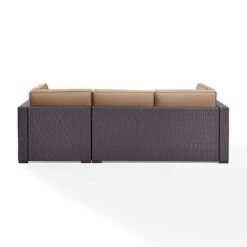 Crosley - Biscayne White 4 Piece Wicker Set With Loveseat, Corner Chair, Ottoman And Coffee Table -Pure Pools Store Biscayne 4 Piece Wicker Set with Loveseat Corner Chair Ottoman and Coffee Table 40