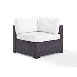 Crosley - Biscayne Corner Chair With White Cushions -Pure Pools Store Biscayne Corner Chair with Cushions 2
