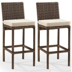 Bradenton Wicker Bar Stool Set