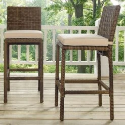 Bradenton Wicker Bar Stool Set -Pure Pools Store Bradenton Wicker Bar Stool Set 4