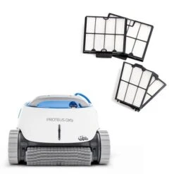 Dolphin - Dolphin Proteus DX5i Robotic Pool Cleaner With Ultra-Fine Filter Panels Bundle