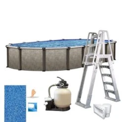 Epic 15'x30' X 52" Oval Above Ground Pool Package