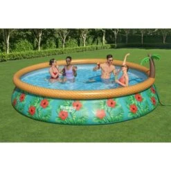 Bestway - Fast Set Paradise Palms 15' Round Inflatable Pool Set -Pure Pools Store Fast Set Paradise Palms 15 Round Inflatable Pool Set 12