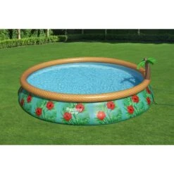 Bestway - Fast Set Paradise Palms 15' Round Inflatable Pool Set -Pure Pools Store Fast Set Paradise Palms 15 Round Inflatable Pool Set 2