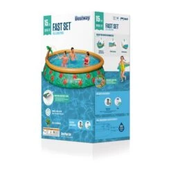 Bestway - Fast Set Paradise Palms 15' Round Inflatable Pool Set -Pure Pools Store Fast Set Paradise Palms 15 Round Inflatable Pool Set 3