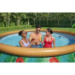 Bestway - Fast Set Paradise Palms 15' Round Inflatable Pool Set -Pure Pools Store Fast Set Paradise Palms 15 Round Inflatable Pool Set 8