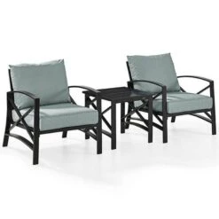 Kaplan 3Pc Outdoor Seating Set - Mist