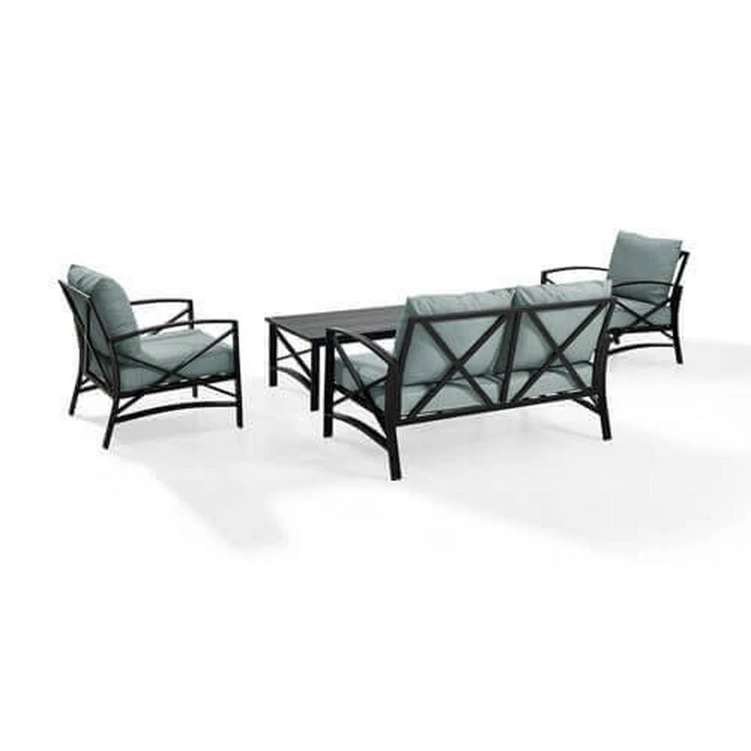 Kaplan 4-Pc Outdoor Seating Set - Oatmeal 5 Kaplan 4-Pc Outdoor Seating Set - Oatmeal - Image 5