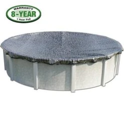 Micro Mesh 15' Round Winter Pool Cover With 25 Cover Clips