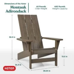 Keter - Montauk Adirondack Chair, Brown -Pure Pools Store Montauk Adirondack Chair Brown 3