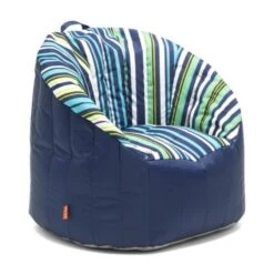 Big Joe - Outdoor Lumin Chair, Cozumel Stripe And Navy 18 Big Joe - Outdoor Lumin Chair, Cozumel Stripe And Navy -Pure Pools Store Outdoor Lumin Chair Cozumel Stripe and Navy 2