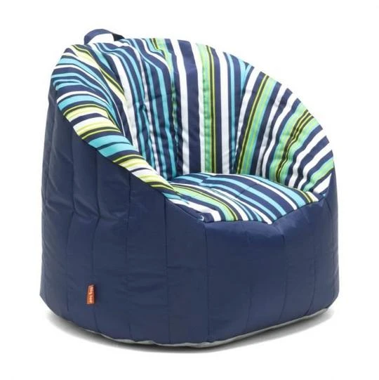Big Joe - Outdoor Lumin Chair, Cozumel Stripe And Navy 3 Big Joe - Outdoor Lumin Chair, Cozumel Stripe And Navy - Image 3