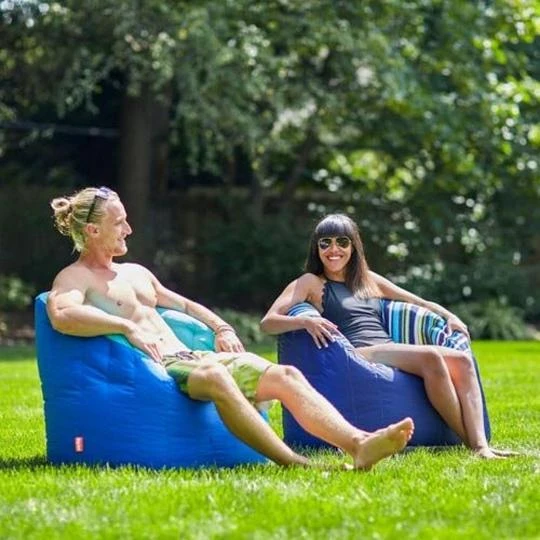 Big Joe - Outdoor Lumin Chair, Cozumel Stripe And Navy 6 Big Joe - Outdoor Lumin Chair, Cozumel Stripe And Navy - Image 6