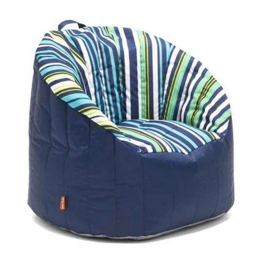 Big Joe - Outdoor Lumin Chair, Cozumel Stripe And Navy 8 Big Joe - Outdoor Lumin Chair, Cozumel Stripe And Navy - Image 8