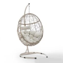 Crosley - Cleo Indoor/Outdoor Wicker Hanging Egg Chair
