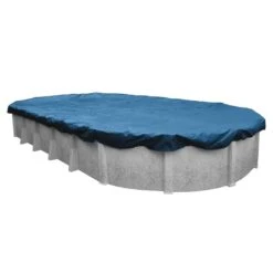 Midwest Canvas - Oval Winter Pool Cover, 8 Year Warranty, Blue -Pure Pools Store Oval Winter Pool Cover 8 Year Warranty Blue 16
