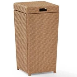 Palm Harbor Wicker Trash Bin -Pure Pools Store Palm Harbor Wicker Trash Bin 2
