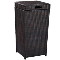 Palm Harbor Wicker Trash Bin