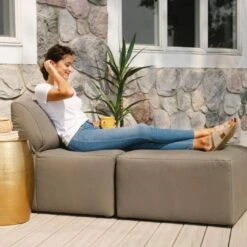 Big Joe - Patio 2-Piece Sectional Couch, Castor Gray 10 Big Joe - Patio 2-Piece Sectional Couch, Castor Gray -Pure Pools Store Patio 2 Piece Sectional Couch Castor Gray 4