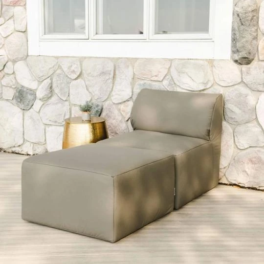 Big Joe - Patio 2-Piece Sectional Couch, Castor Gray 1 Big Joe - Patio 2-Piece Sectional Couch, Castor Gray