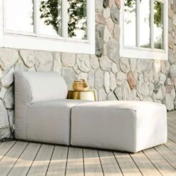 Big Joe - Patio 2-Piece Sectional Couch, Light Gray 9 Big Joe - Patio 2-Piece Sectional Couch, Light Gray -Pure Pools Store Patio 2 Piece Sectional Couch Light Gray 3