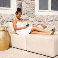 Big Joe - Patio 2-Piece Sectional Couch, Terra Bask -Pure Pools Store Patio 2 Piece Sectional Couch Terra Bask 4