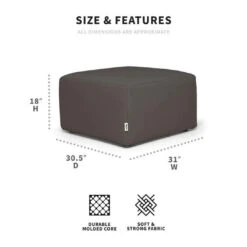 Big Joe - Patio Ottoman, Castor Gray -Pure Pools Store Patio Ottoman Castor Gray 3