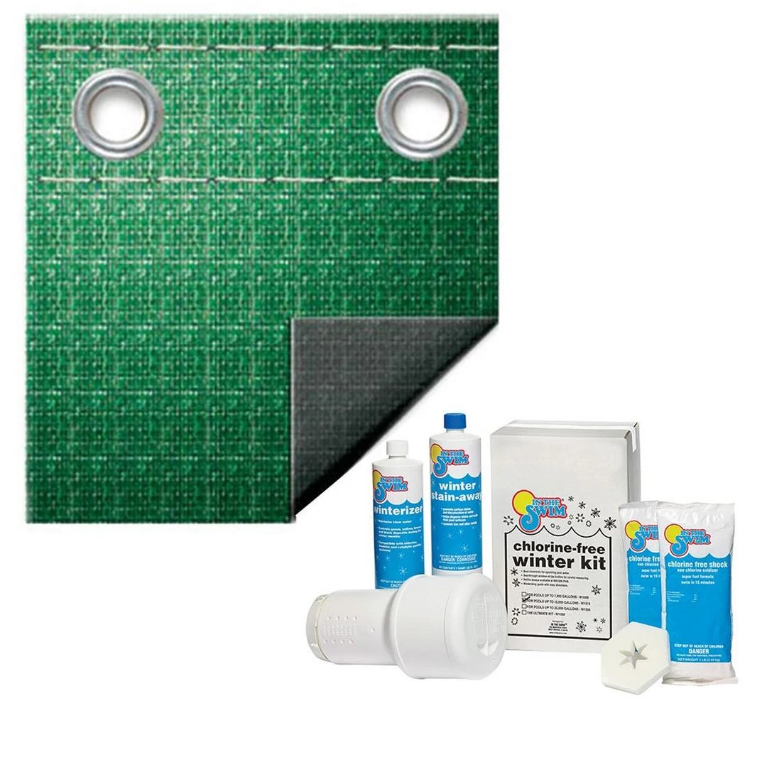 Polar Plus 12-Year 16' X 25' Oval Winter Pool Cover With Pool Closing Kit Up To 15,000 Gallons Bundle 2 Polar Plus 12-Year 16' X 25' Oval Winter Pool Cover With Pool Closing Kit Up To 15,000 Gallons Bundle - Image 2