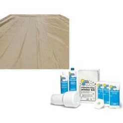 Polar Protector 20-Year 20' X 40' Rectangle Winter Pool Cover With Pool Closing Kit Up To 35,000 Gallons Bundle