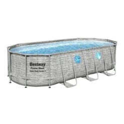 Pure Pools Store 3 Bestway - Power Steel 18' X 9' X 48" Oval Above Ground Pool Set