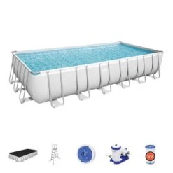 Pure Pools Store -Pure Pools Store Power Steel 24 x 12 x 52 Rectangle Above Ground Pool Set 1