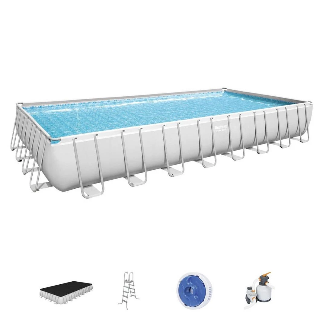 Bestway - Power Steel 31' X 16' Rectangle Above Ground Pool Set 7 Bestway - Power Steel 31' X 16' Rectangle Above Ground Pool Set - Image 7