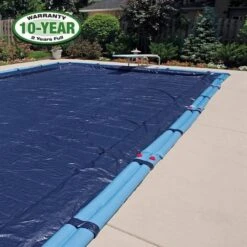Polar 16' X 32' Rectangle With Right Side Step Winter Pool Cover, 10 Year Warranty