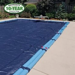 Polar 16' X 32' Rectangle With Right Side Step Winter Pool Cover, 10 Year Warranty -Pure Pools Store Pro Strength Polar Winter Pool Cover 16x32 ft Rectangle with Step Options 3