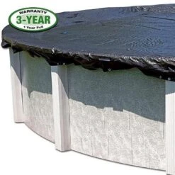 Fine Mesh 21' Round Winter Pool Cover, 3 Year Warranty -Pure Pools Store Round Fine Mesh Above Ground Winter Pool Cover 3 Year Warranty 7