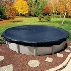 Midwest Canvas - Round Winter Pool Cover, 10 Year Warranty, Blue -Pure Pools Store Round Winter Pool Cover 10 Year Warranty Blue 12