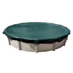 Midwest Canvas - Round Winter Pool Cover, 12 Year Warranty, Green -Pure Pools Store Round Winter Pool Cover 12 Year Warranty Green 16