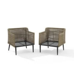 Crosley - Southwick 2-Piece Outdoor Wicker Armchair Set -Pure Pools Store Southwick 2 Piece Outdoor Wicker Armchair Set 4